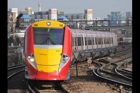 The five-car Class 458/5 EMUs are being produced by rebuilding Class 460 units previously operated by Gatwick Express (pictured) and extending existing Class 458 units.